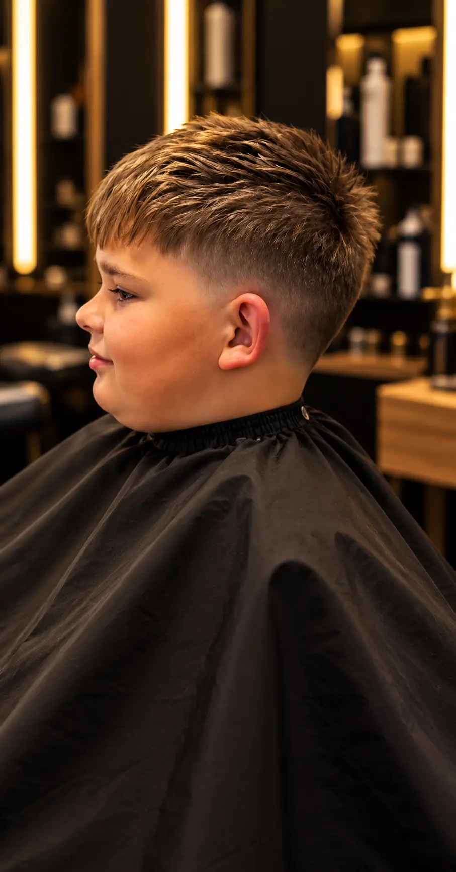 kid with a fresh curly-top skin fade at Mana Fade Barber Studio in Hobart